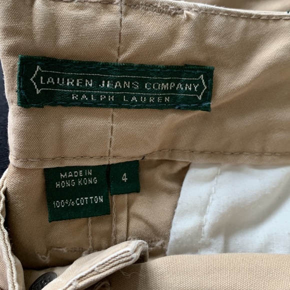 Ralph Lauren khaki low rise cargos with vintage features and silver hardware - Picture 7 of 8